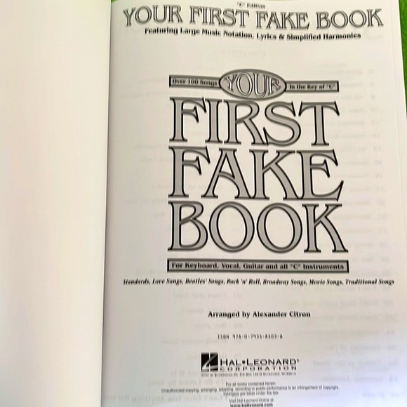 Hal Leonard Your First Fake Book EXC - Picture 3 of 16